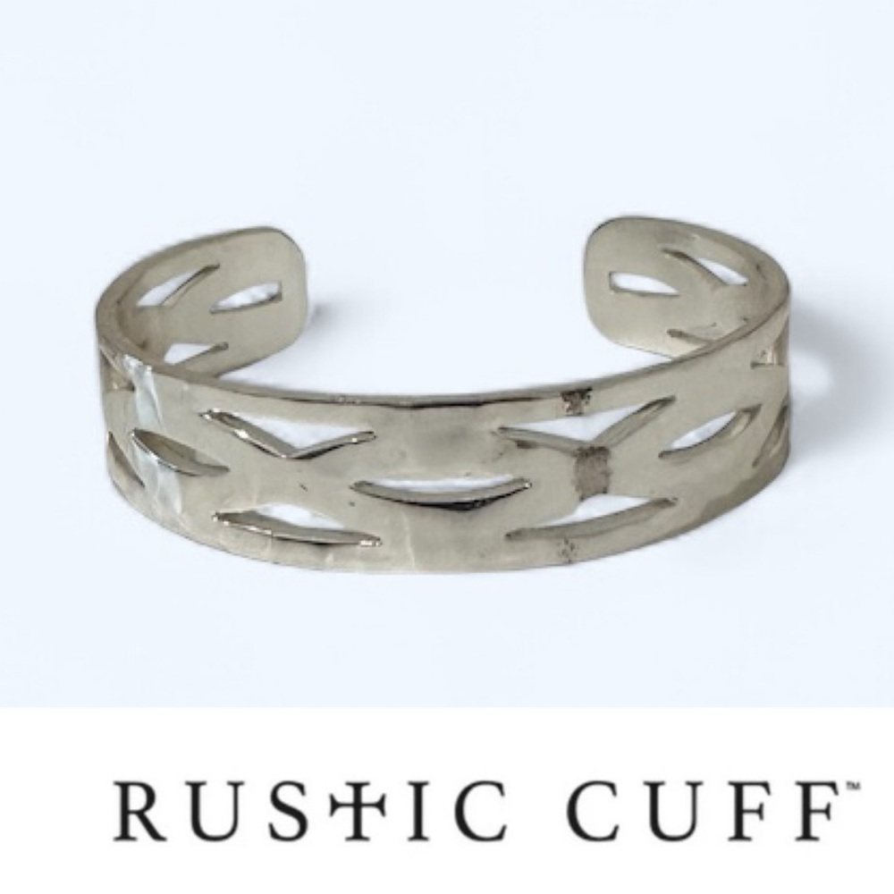 Rustic Cuff Silver Hammered Cutout Bracelet, MSRP $44